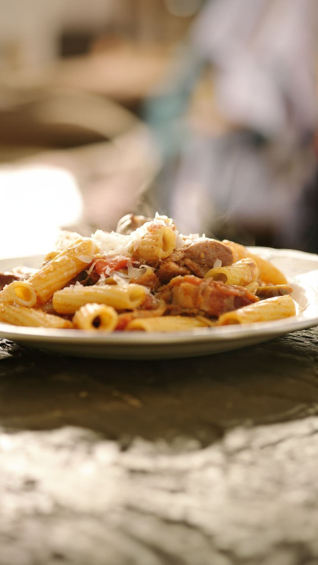 Stoofpot met kip en pasta