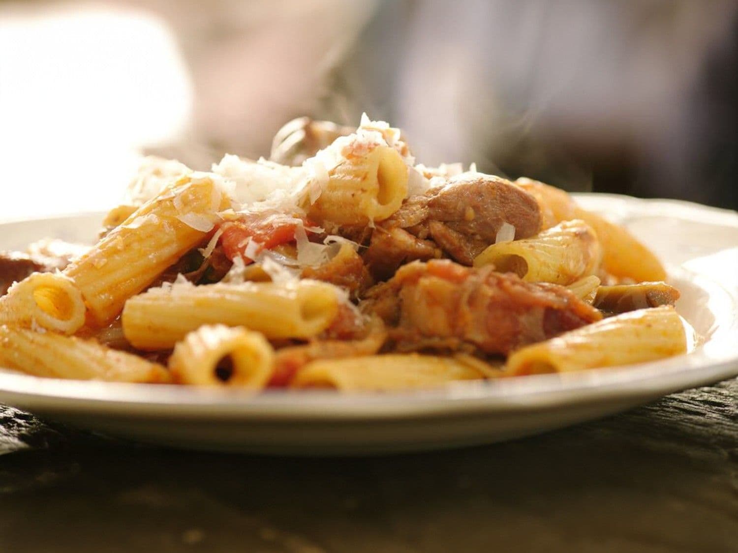 Stoofpot met kip en pasta