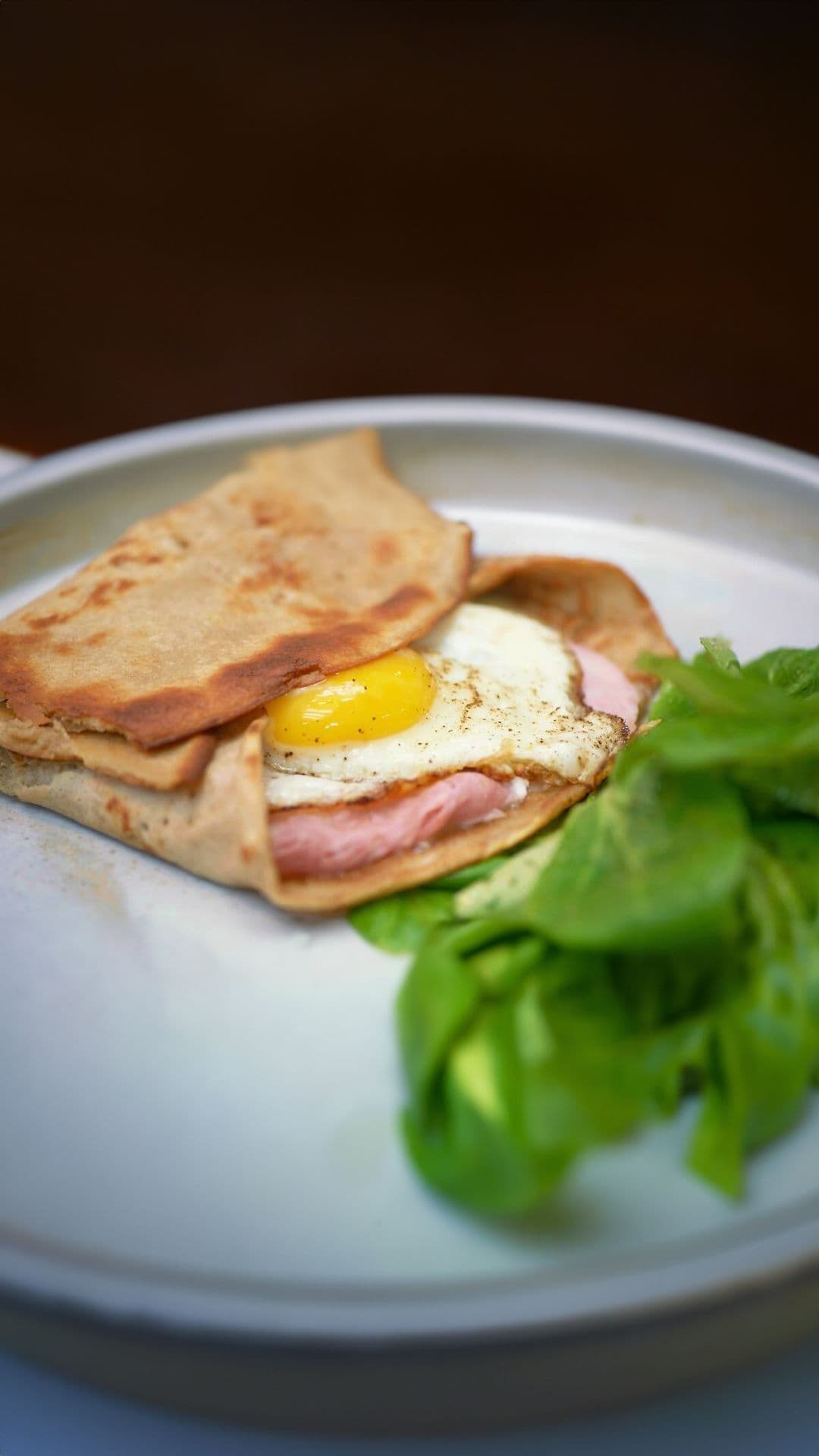 Galette Bretonne met ham, ei en kaas