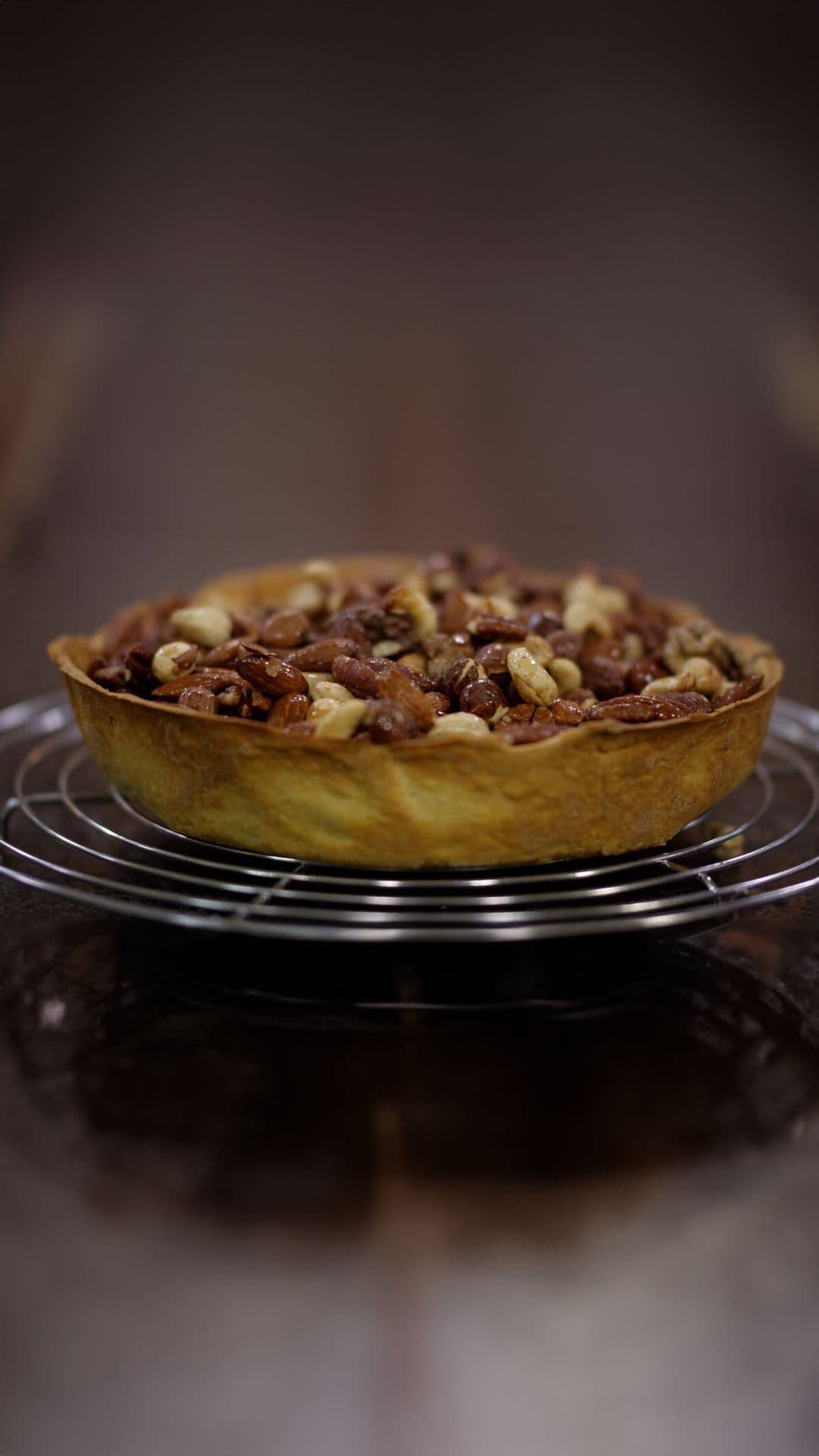 Karameltaart met noten