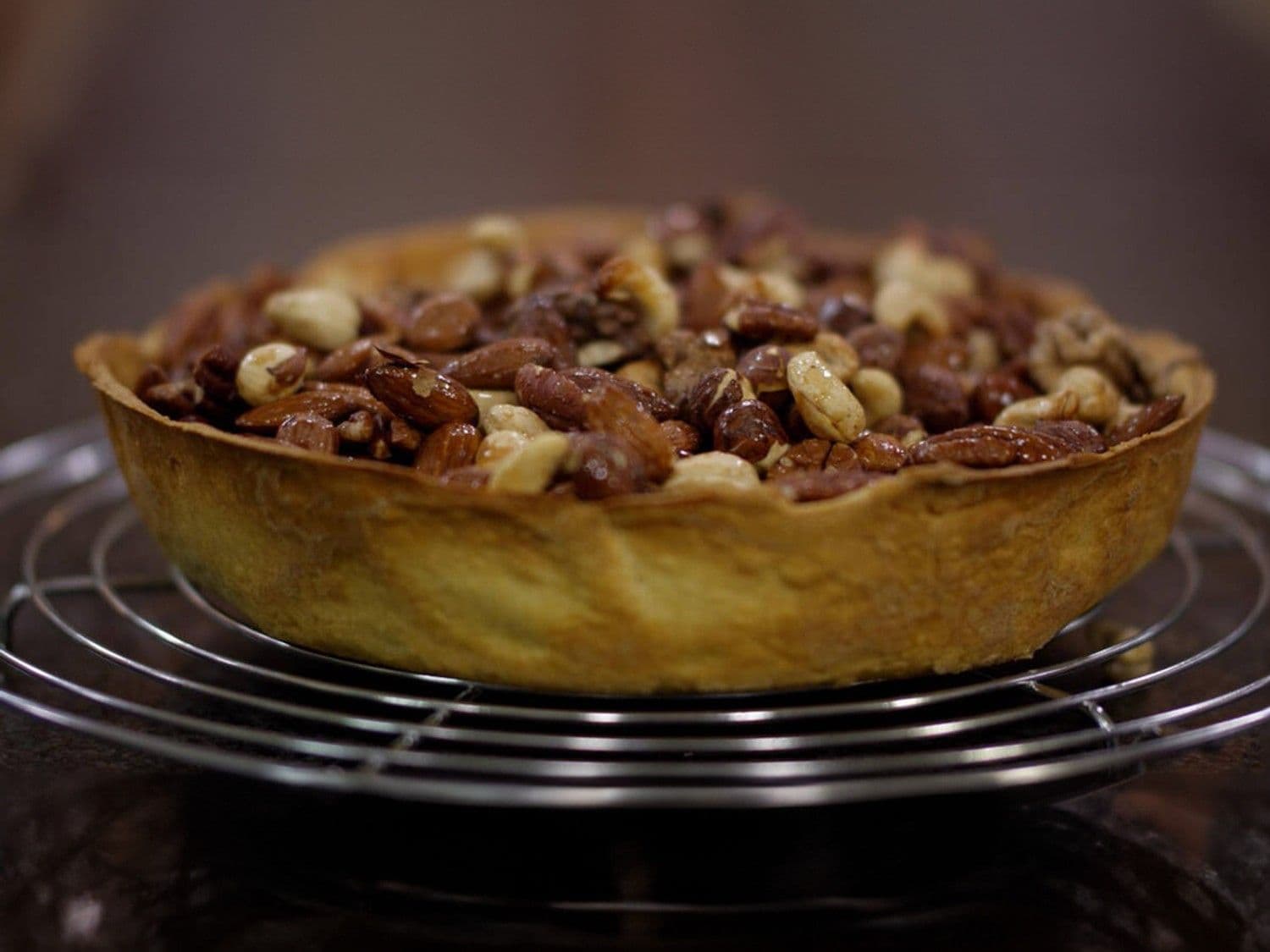 Karameltaart met noten