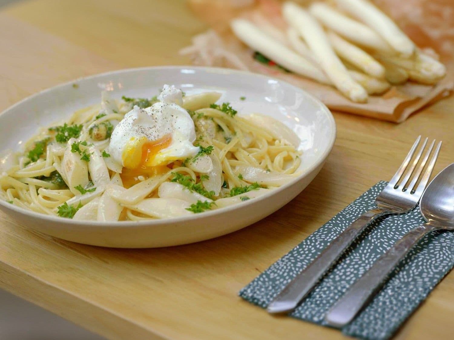Pasta met asperges