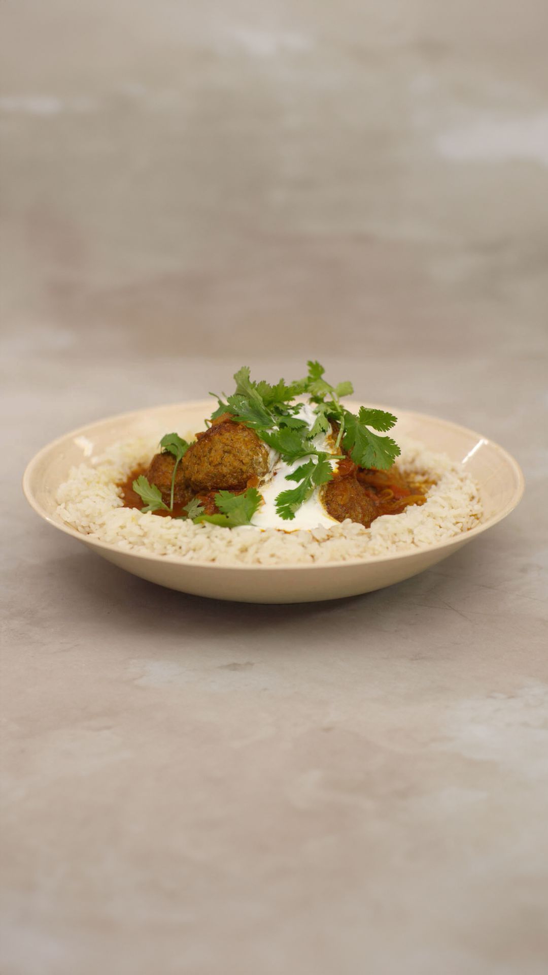 Indische gehaktballen met rijst