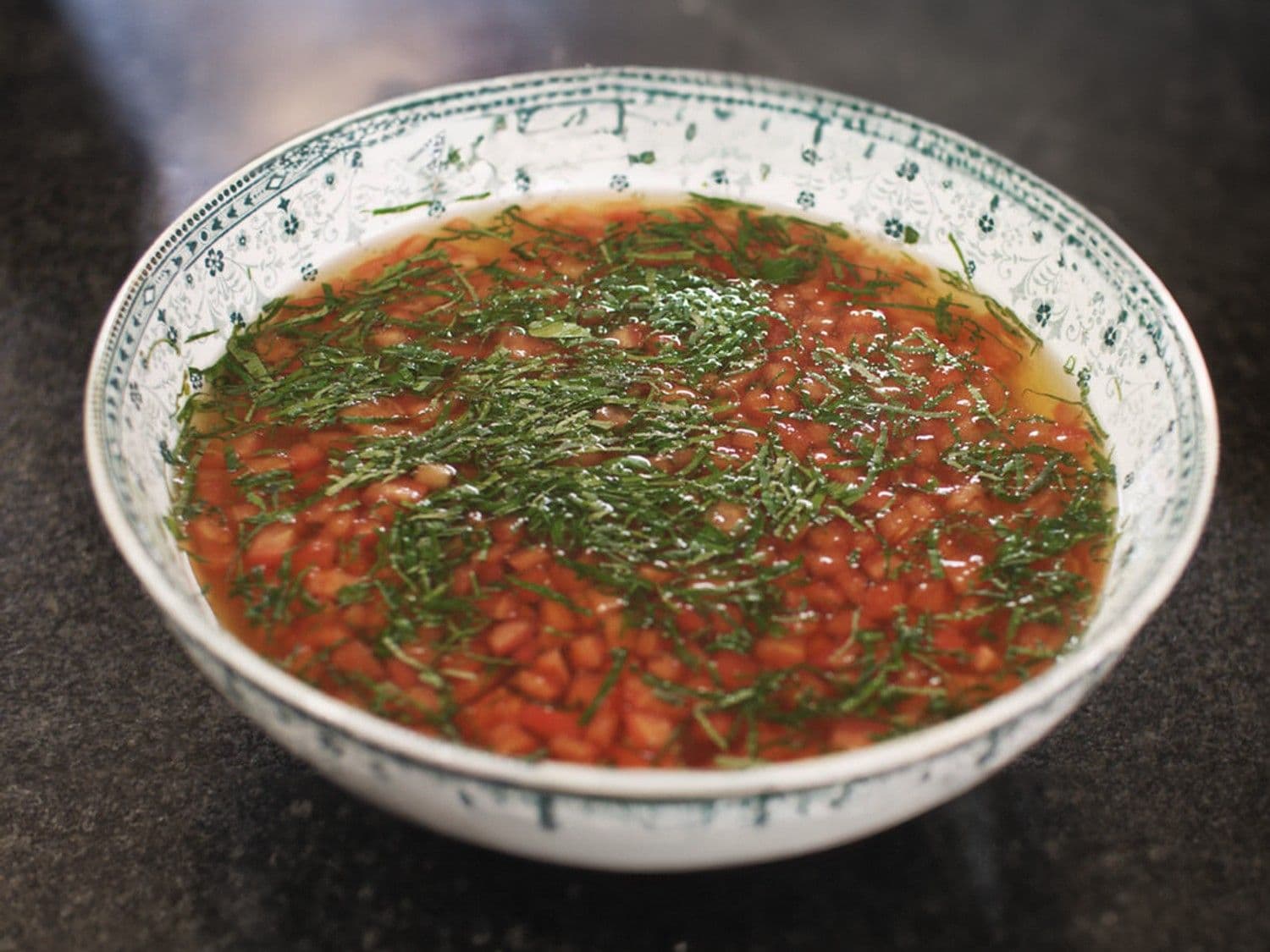 Heldere tomatensoep
