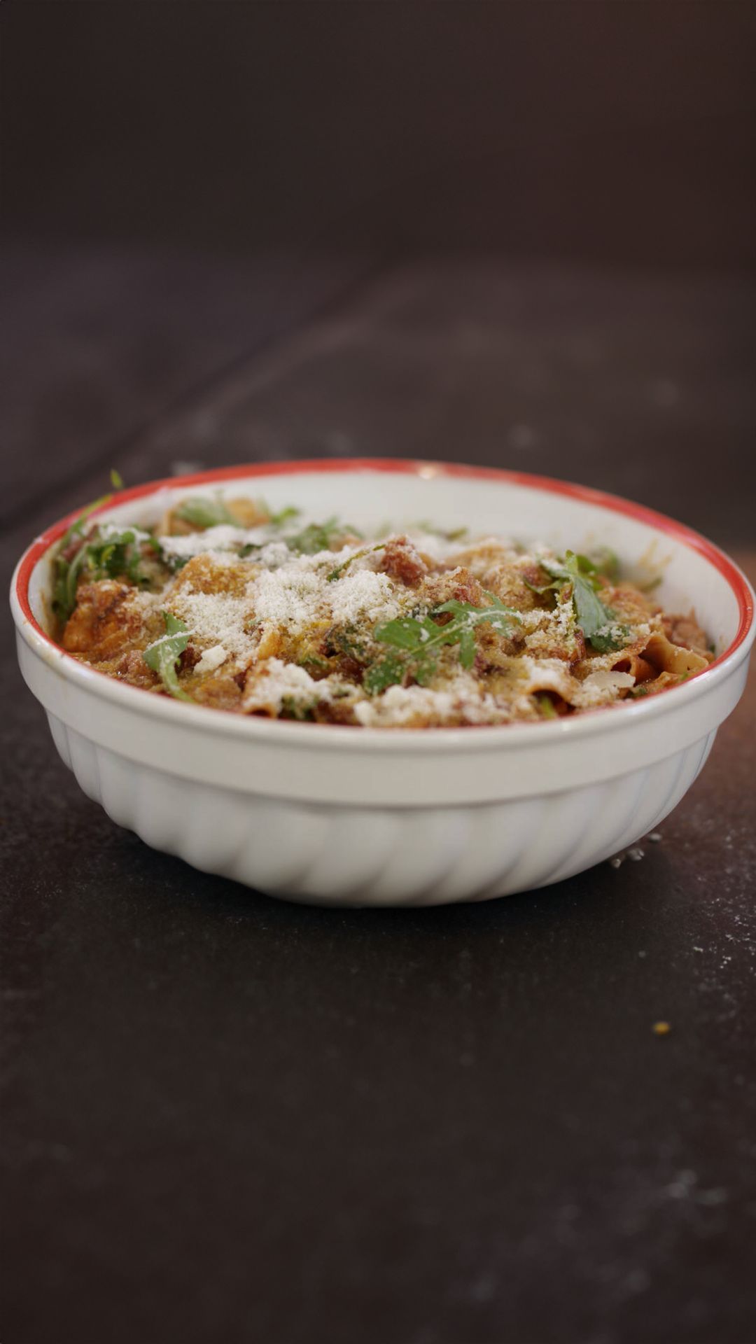 Pappardelle met gegrilde kip en chorizo