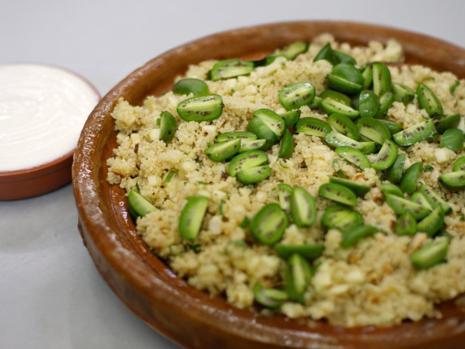 Zoete couscous met kiwibessen