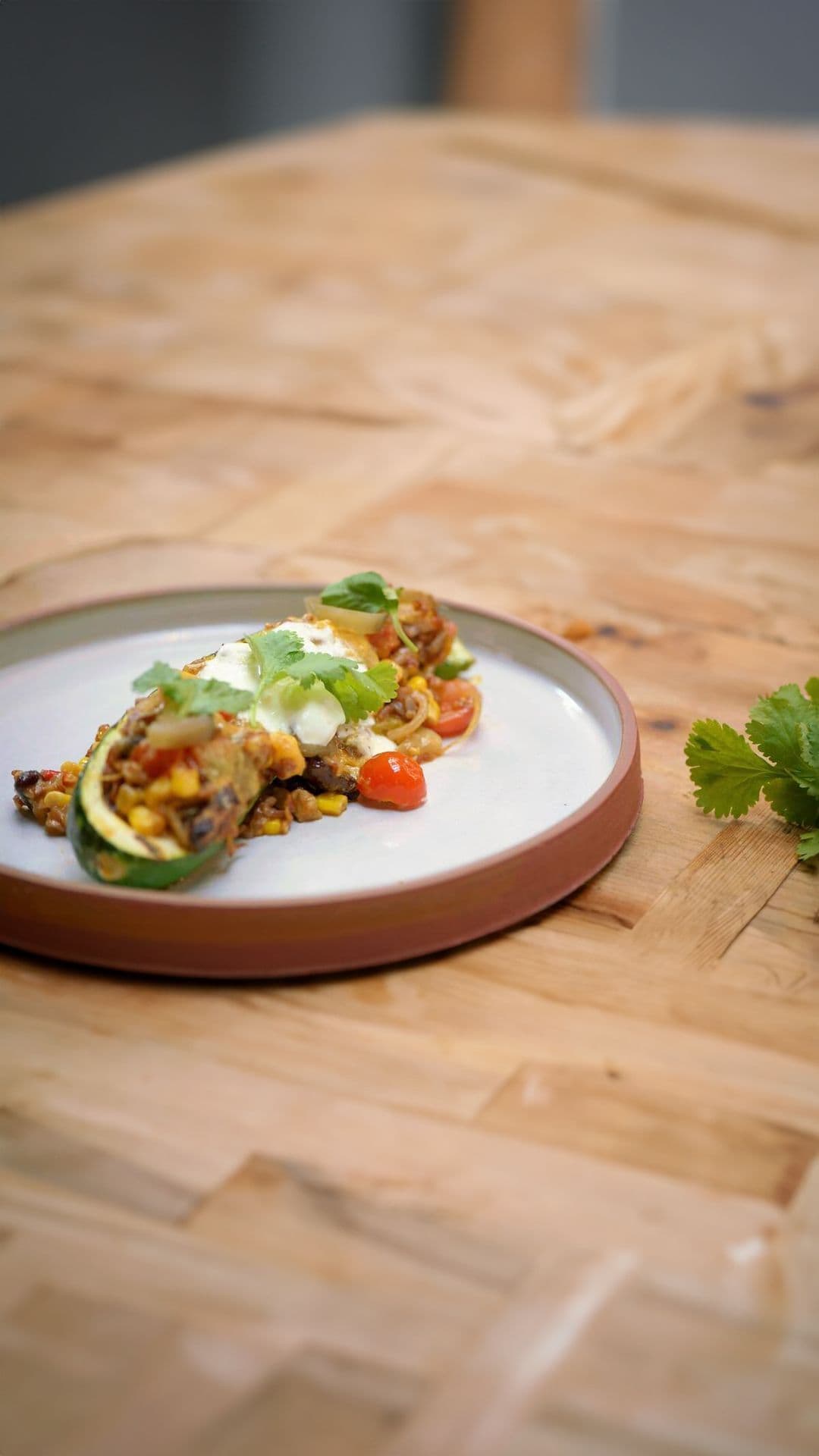 Mexicaans gevulde courgettes