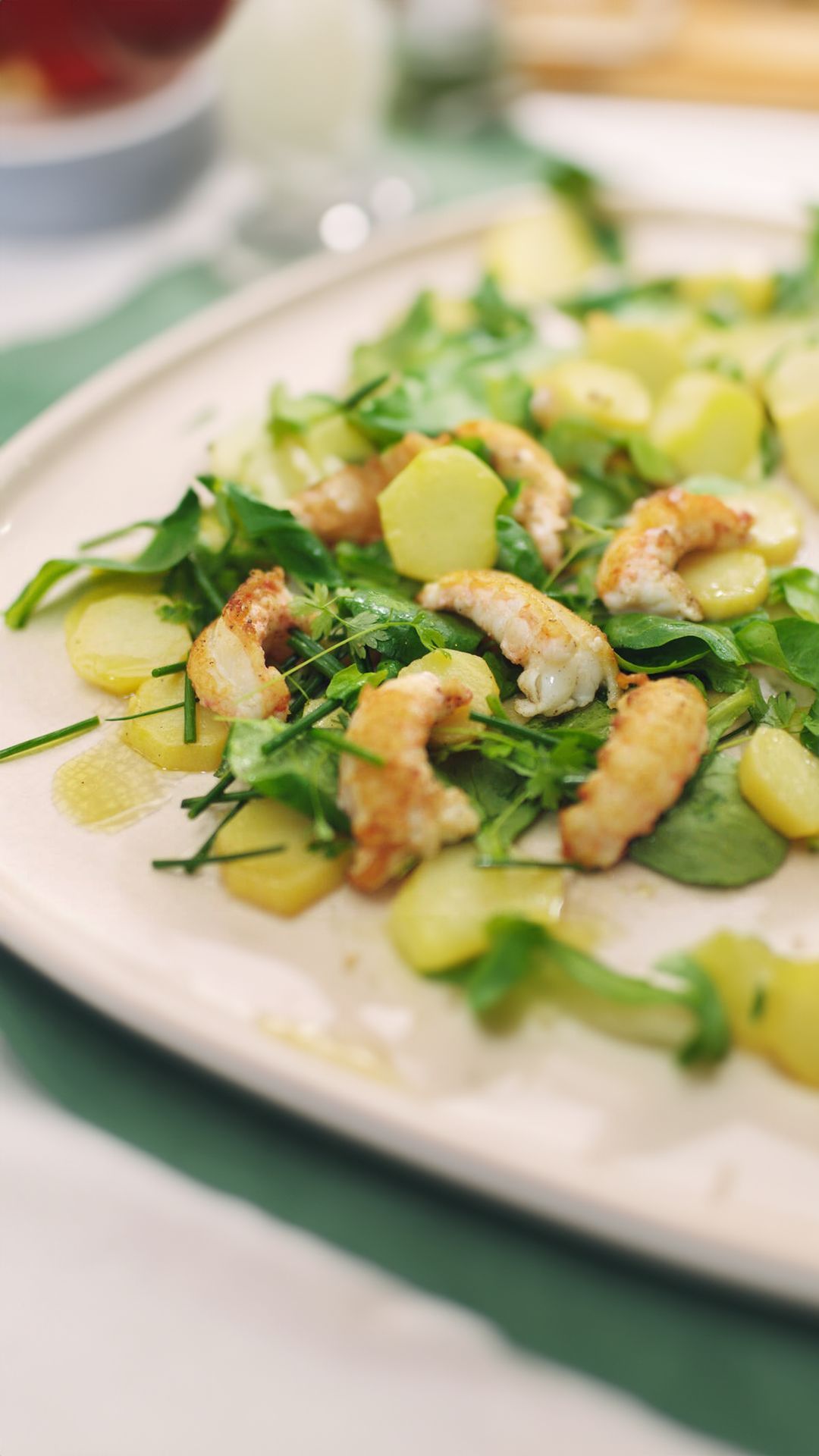 Langoustine met gekonfijte aardappel