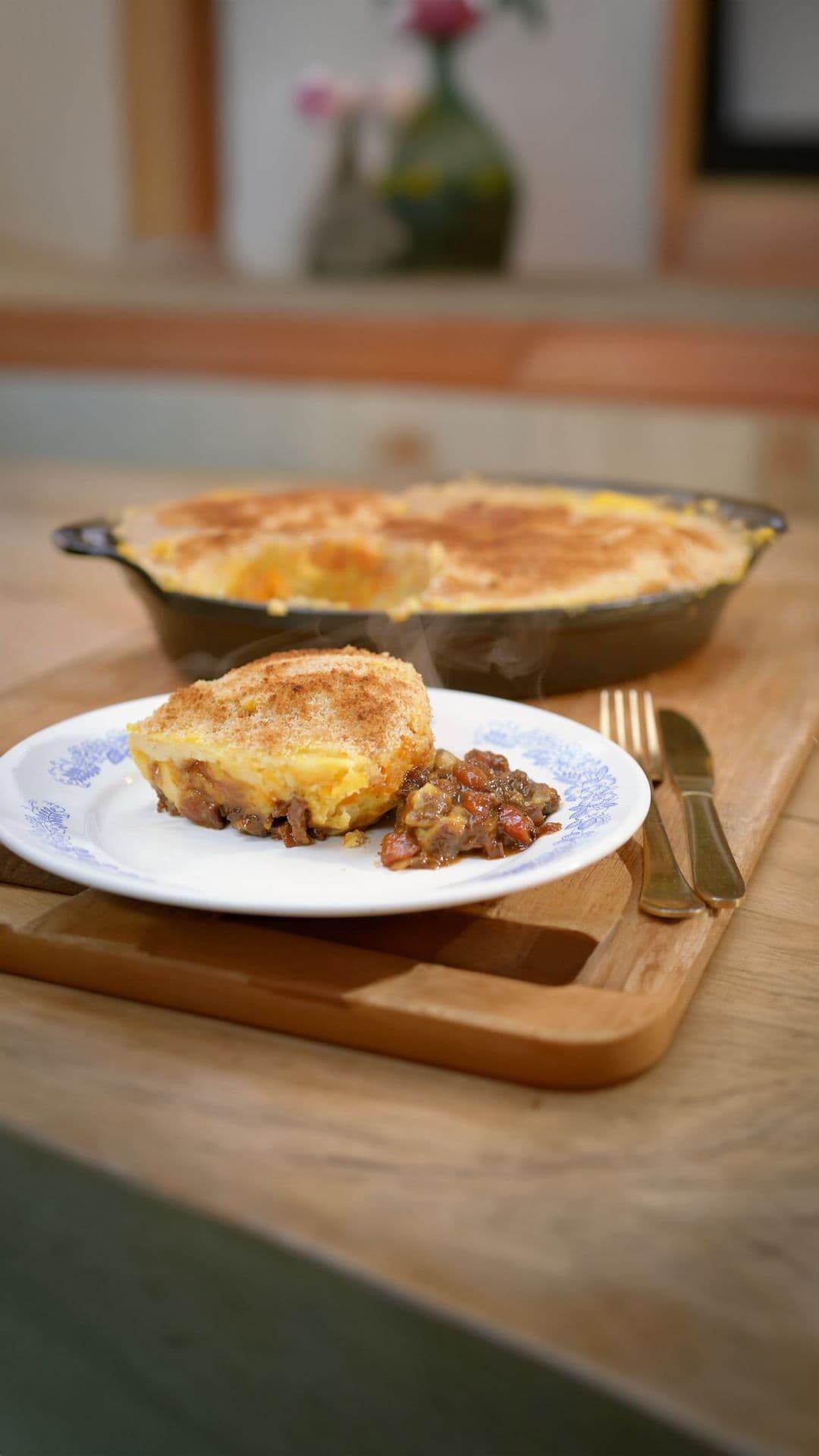 Hachis parmentier met ossenstaart en pompoen