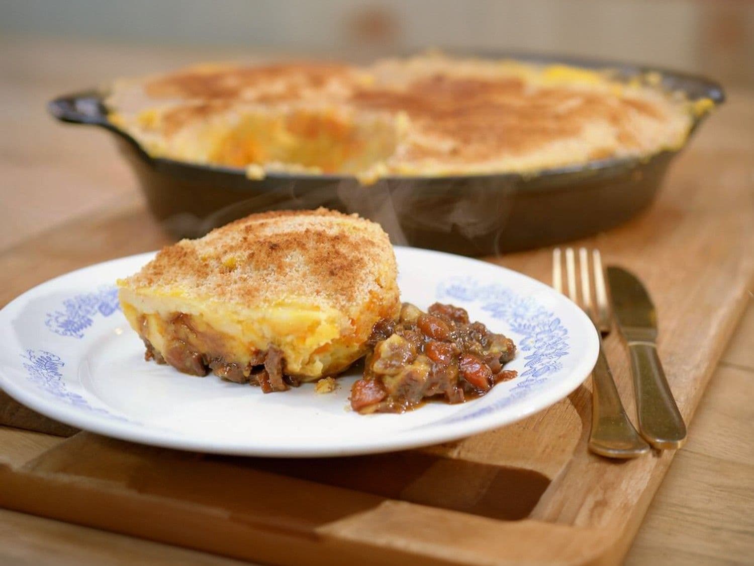 Hachis parmentier met ossenstaart en pompoen