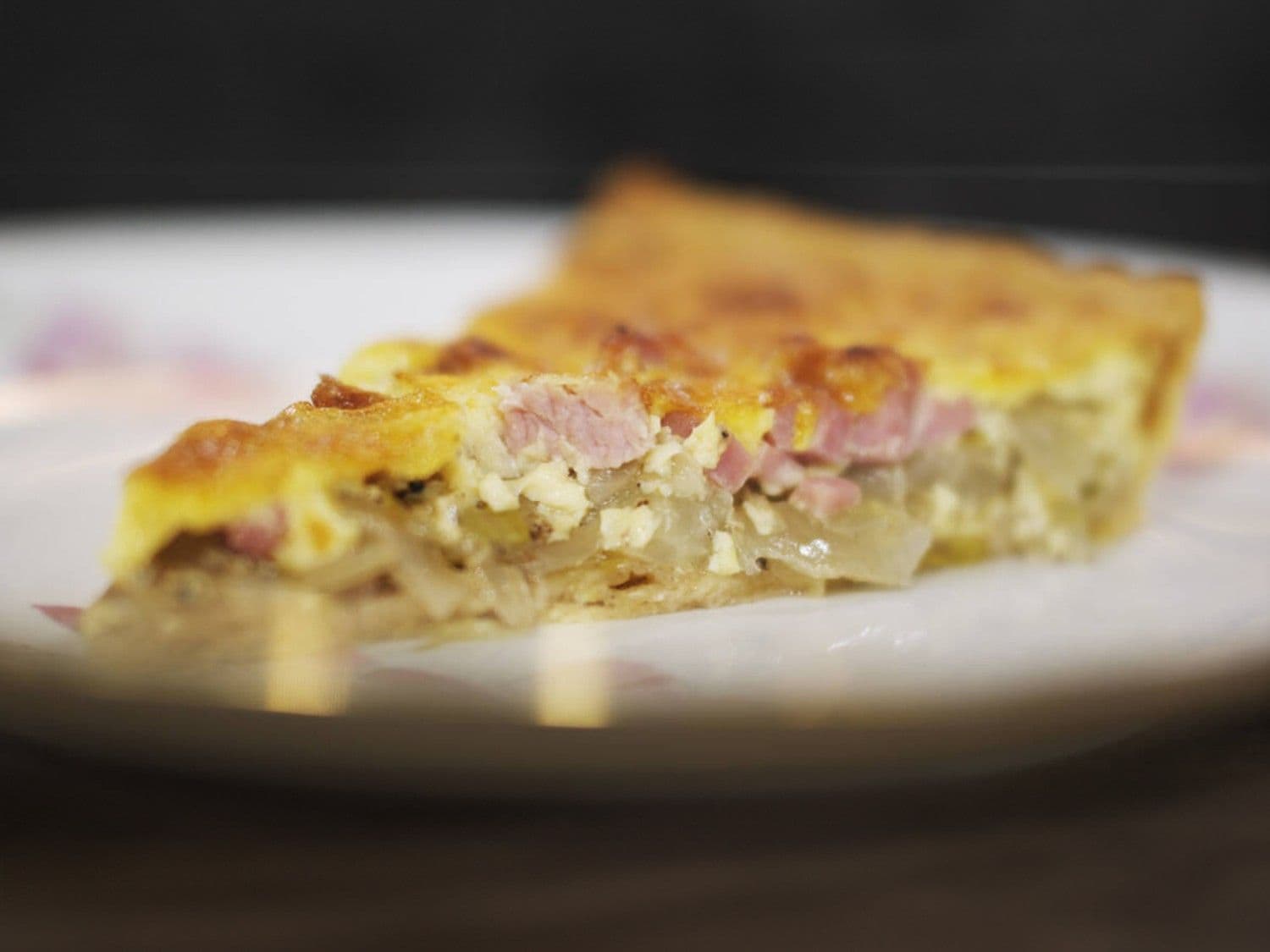 Quiche met witloof, ham en cheddar