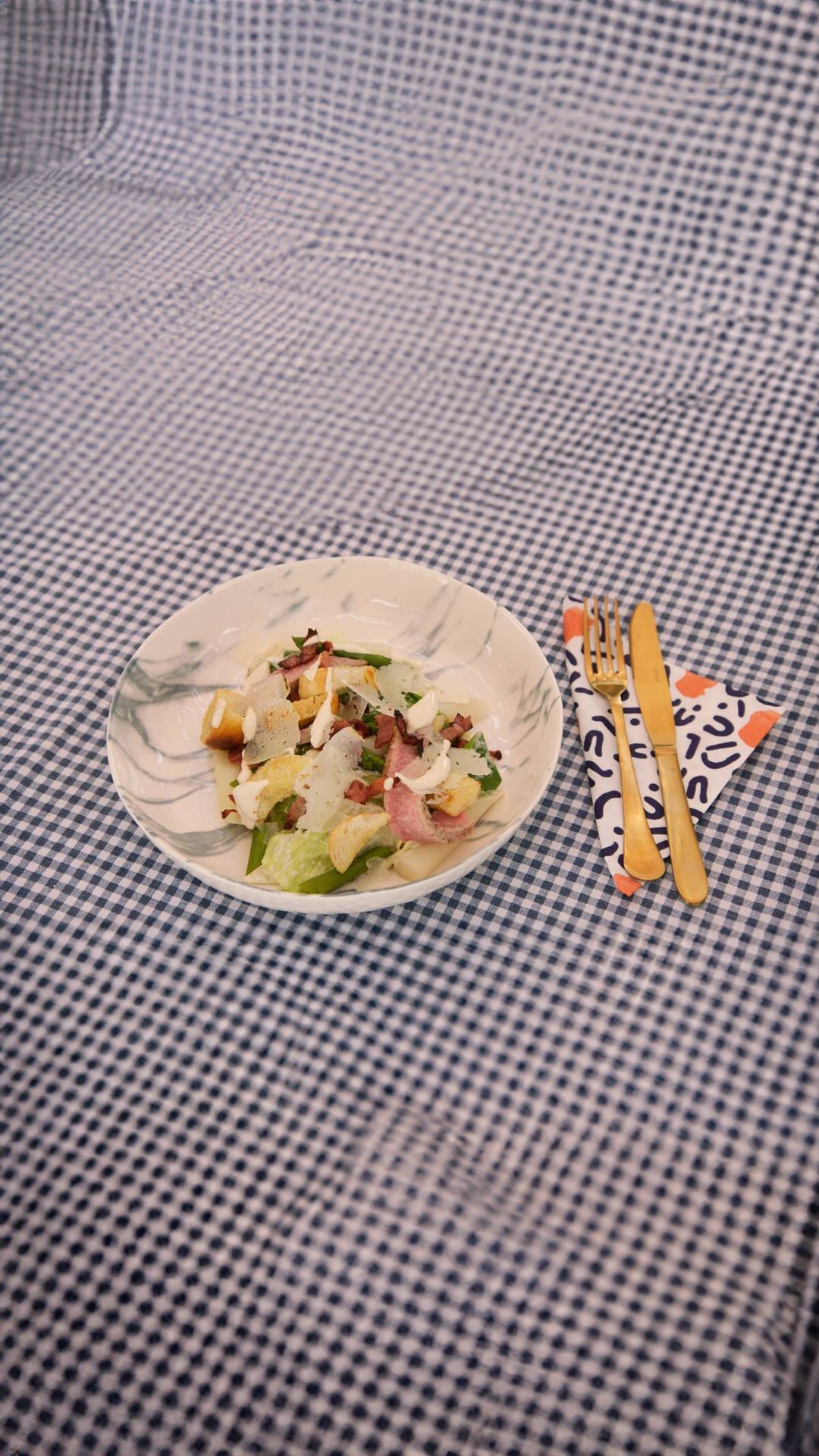 Caesarsalade met asperges