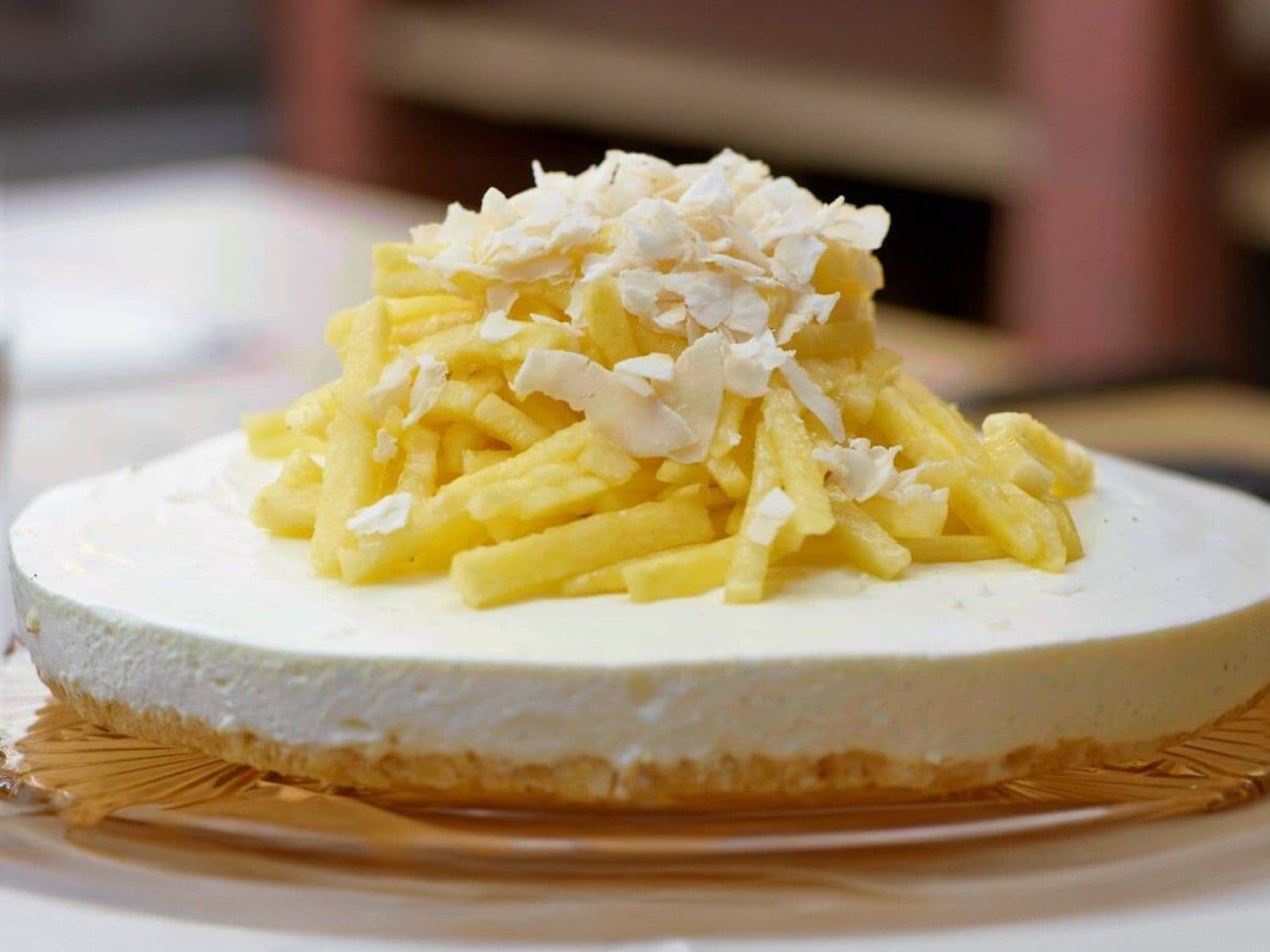 Yoghurttaart met ananas en kokos