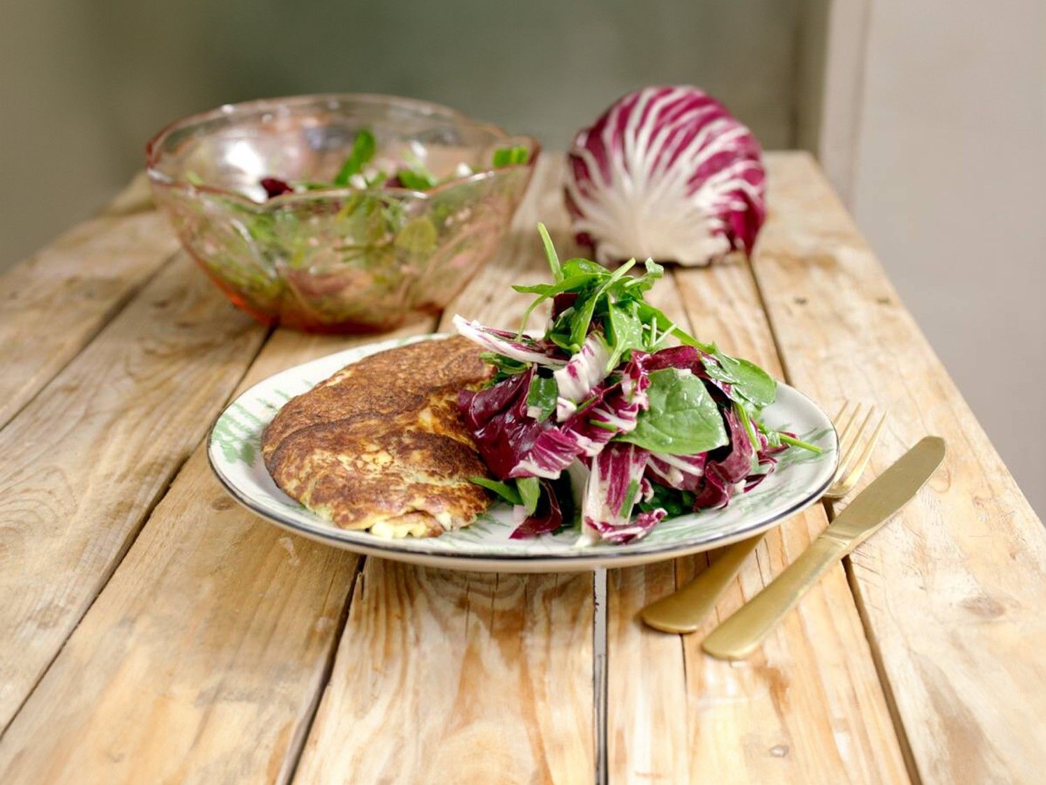 Omelette soufflé met ham en kaas