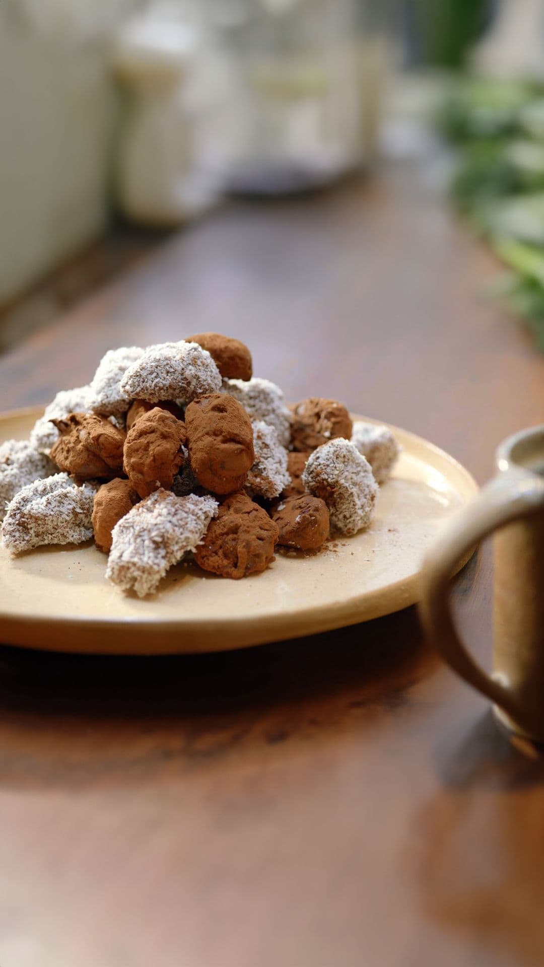 Chocoladetruffels met gember en appelsien