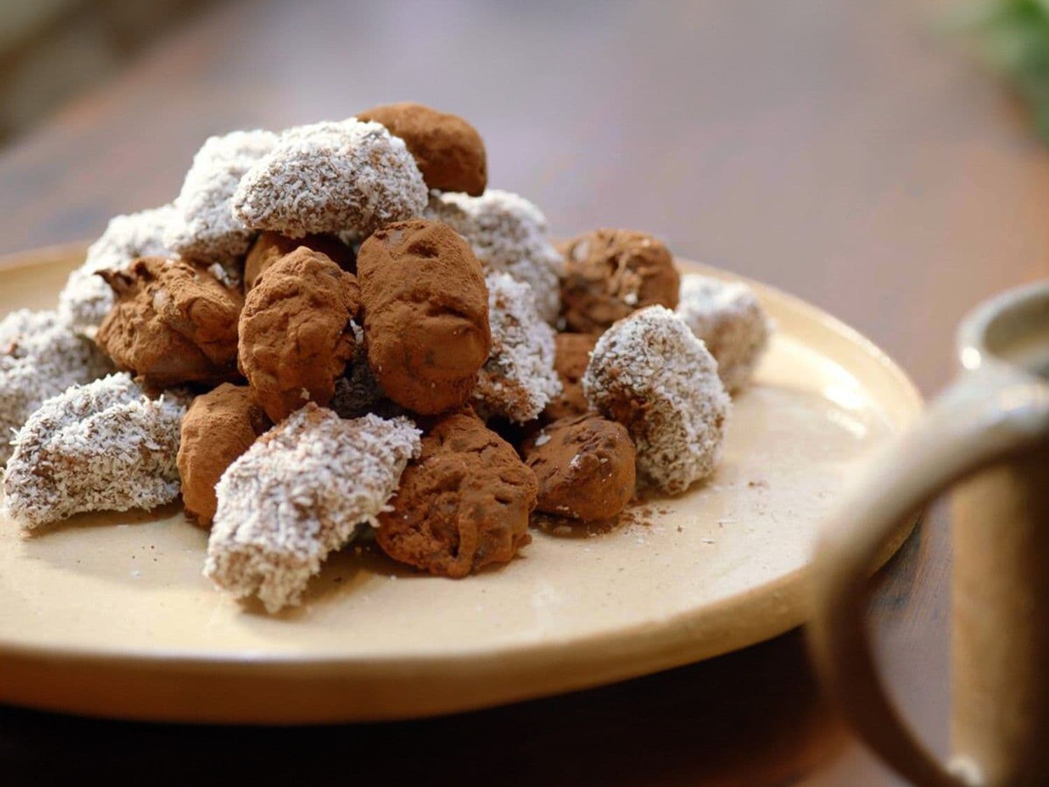 Chocoladetruffels met gember en appelsien