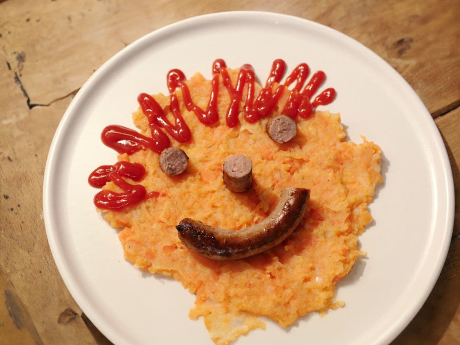 Wortelstoemp met chipolata