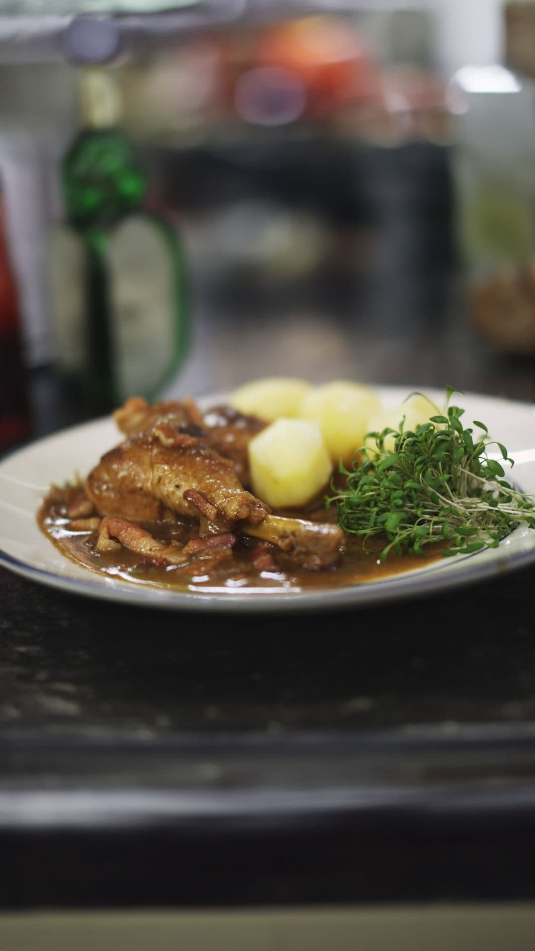 Stoofpotje van kip en oude geuze