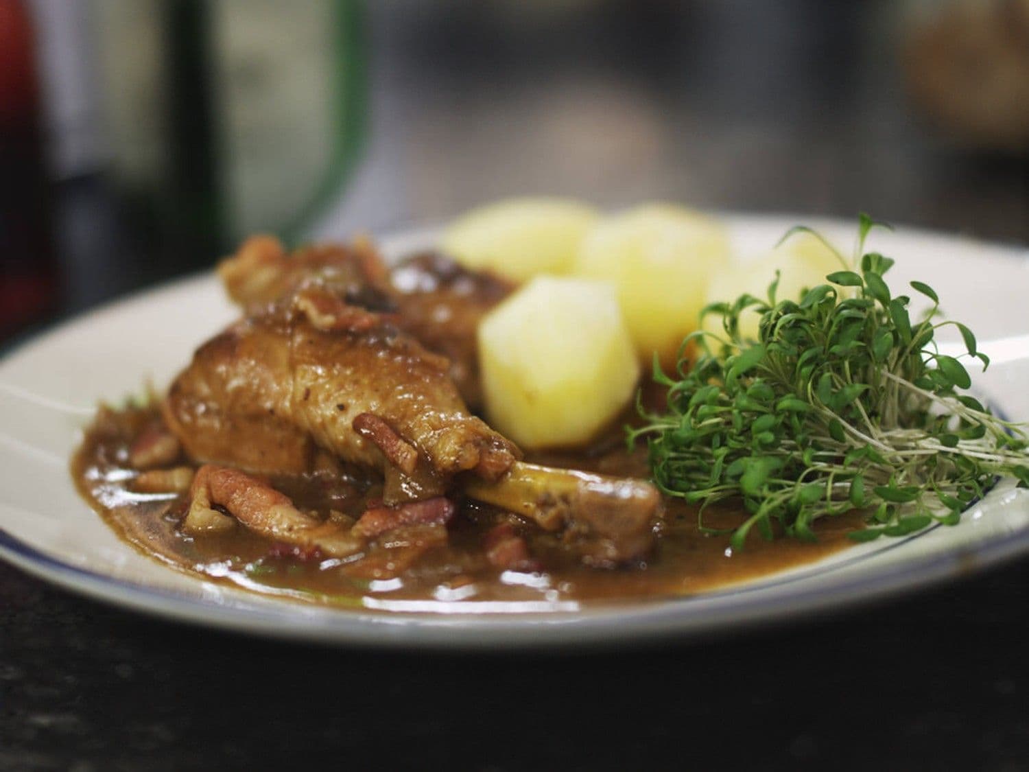 Stoofpotje van kip en oude geuze