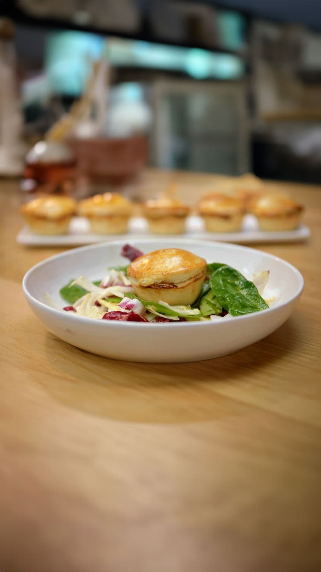 Taartje met witloof, cheddar en spek