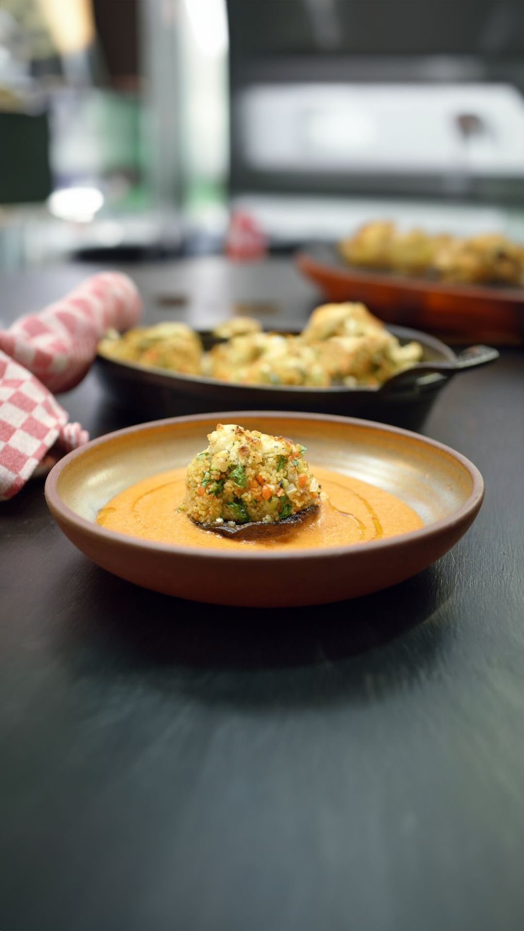 Gevulde portobello's met couscous