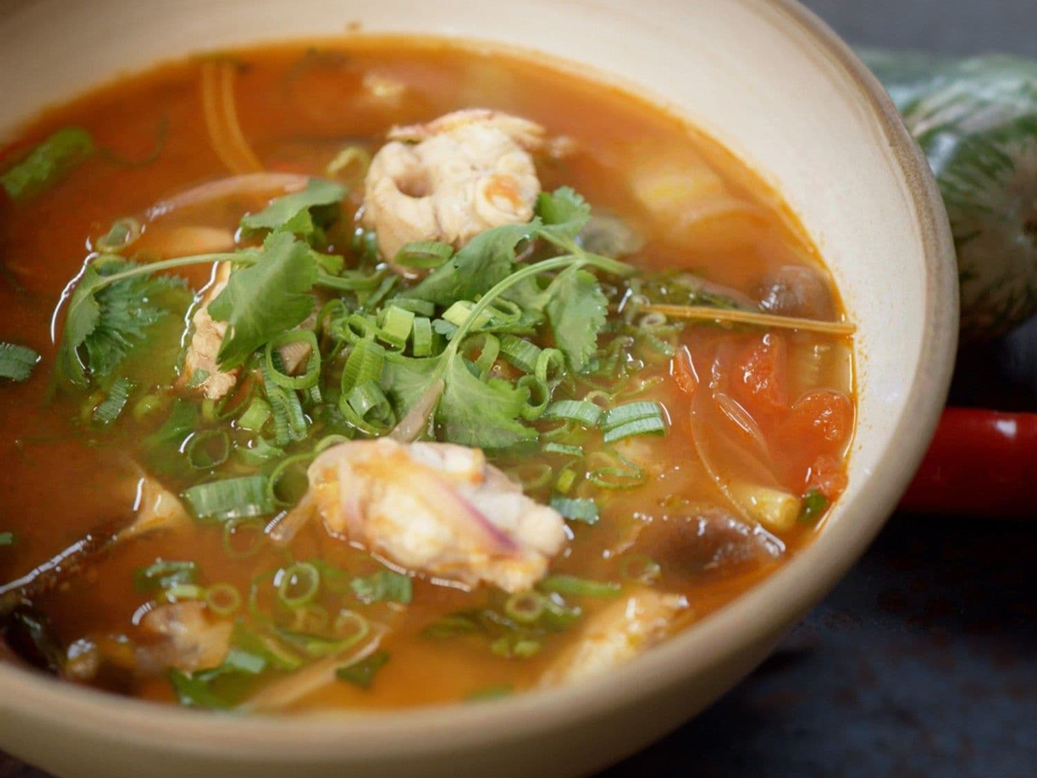 Tom yum met hondshaai