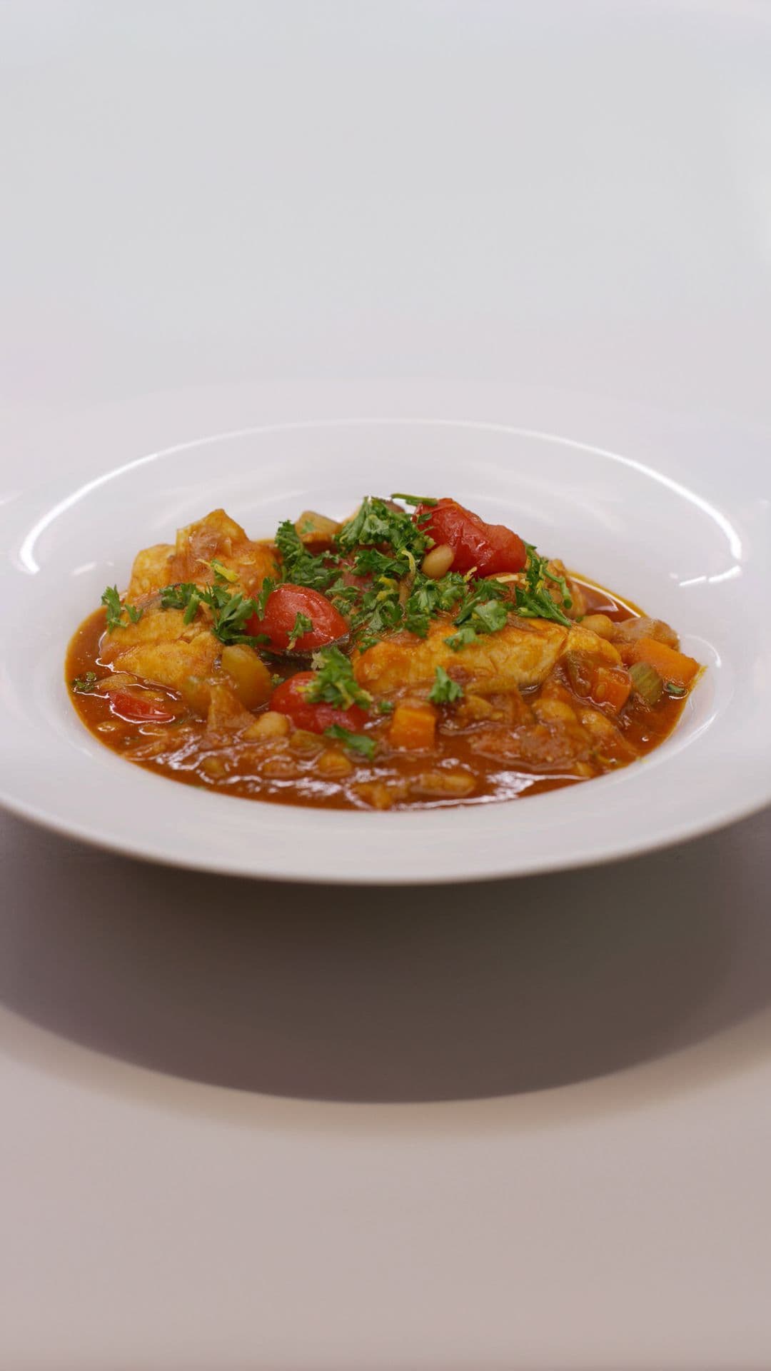 Groentestoofpotje met hondshaai en spekjes