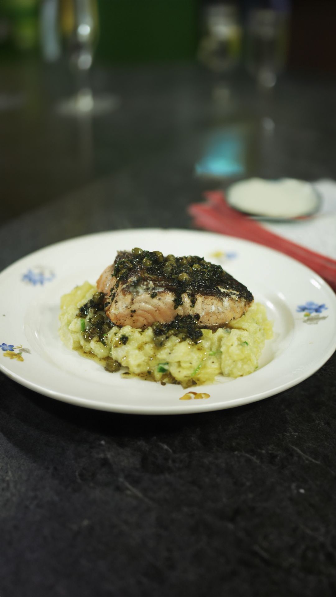 Zalm met spitskool