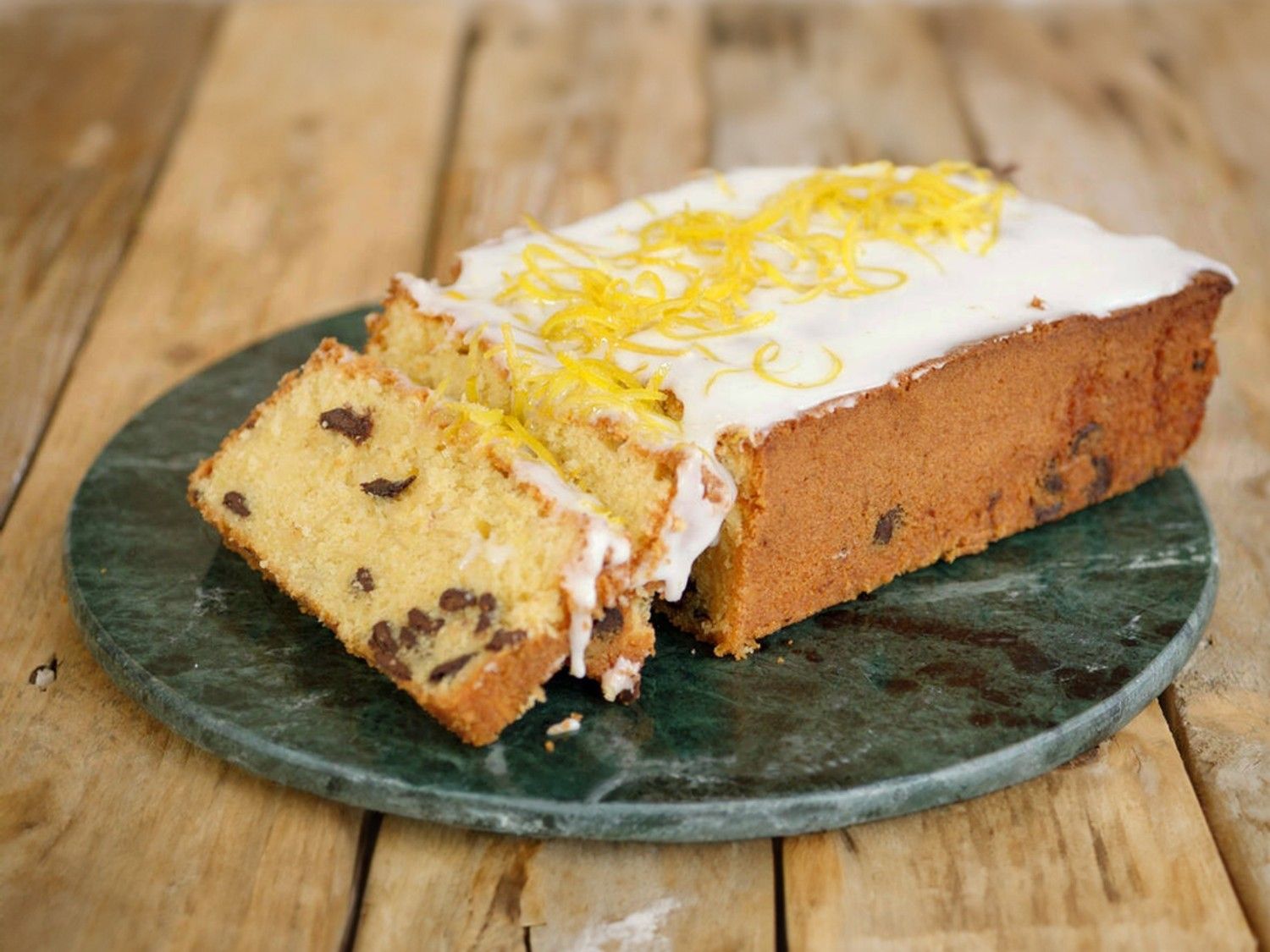 Citroen/chocoladecake met amandelen